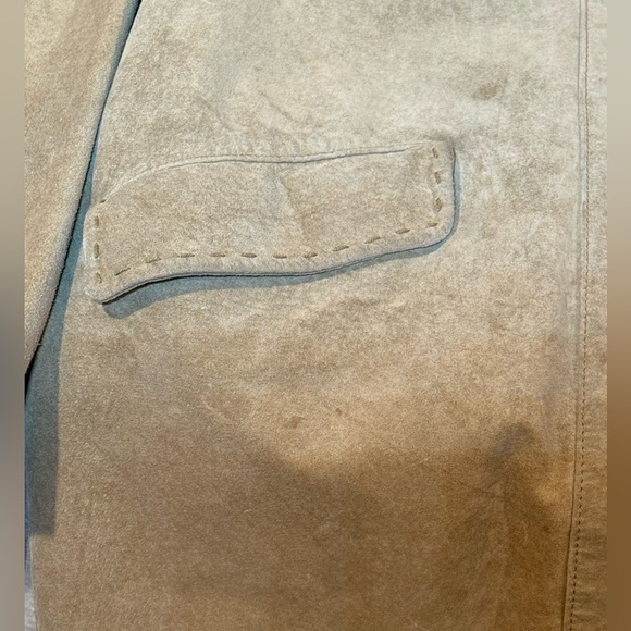 Eddie Bauer Seattle Vintage Suede-Leather Washable Women's Tan  Jacket, size XS - Picture 7 of 16